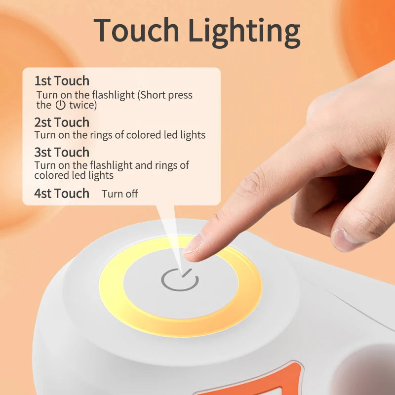 Corde de marche lumineuse pour chien rétractable automatique