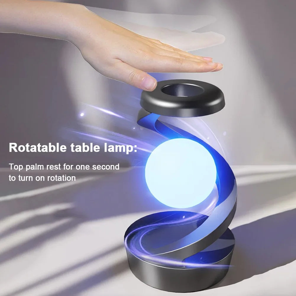 Lampe boule en lévitation avec chargeur sans fil