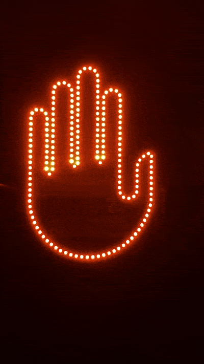 Geste de la main Lumière de voiture
