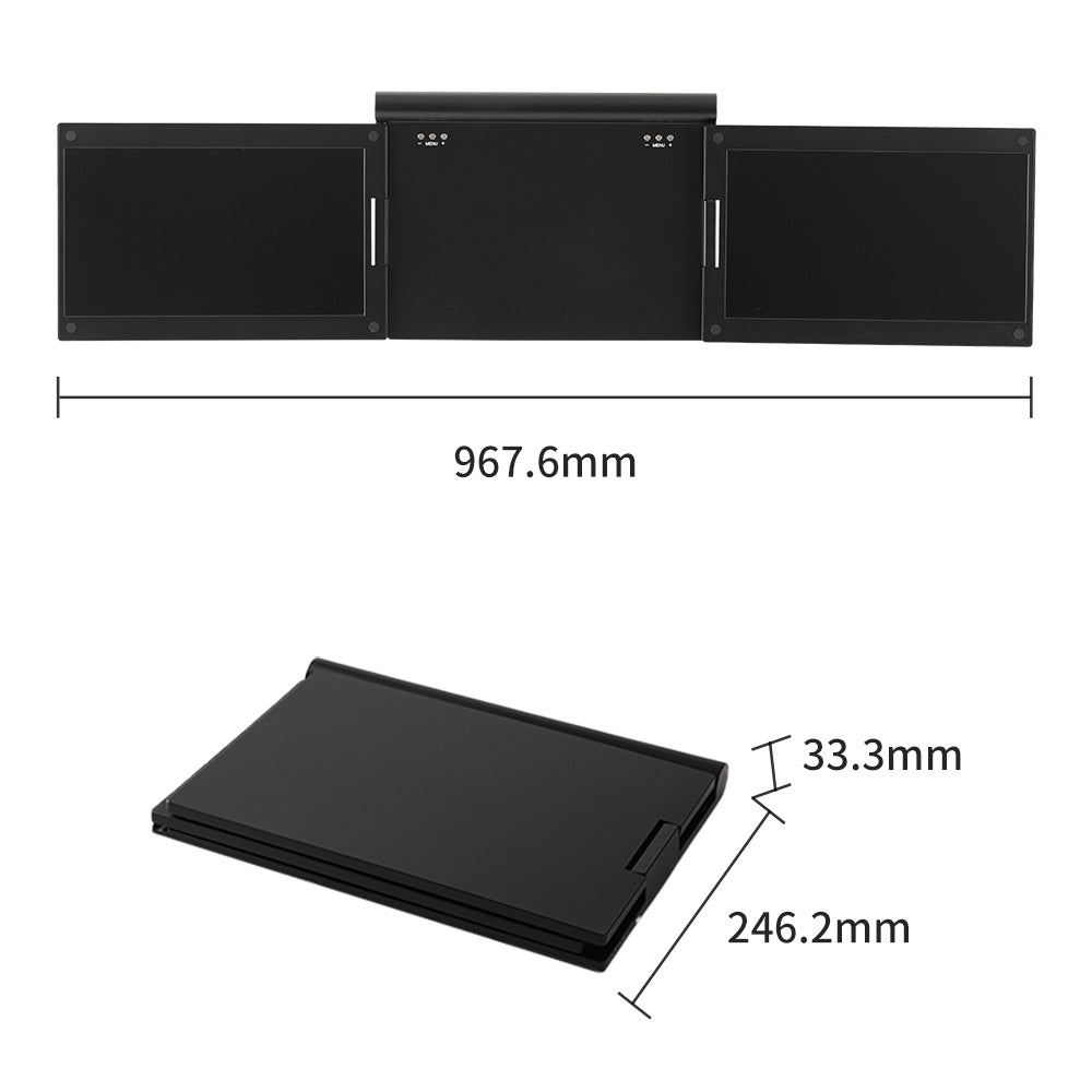 Moniteur portable à double écran pour ordinateur portable