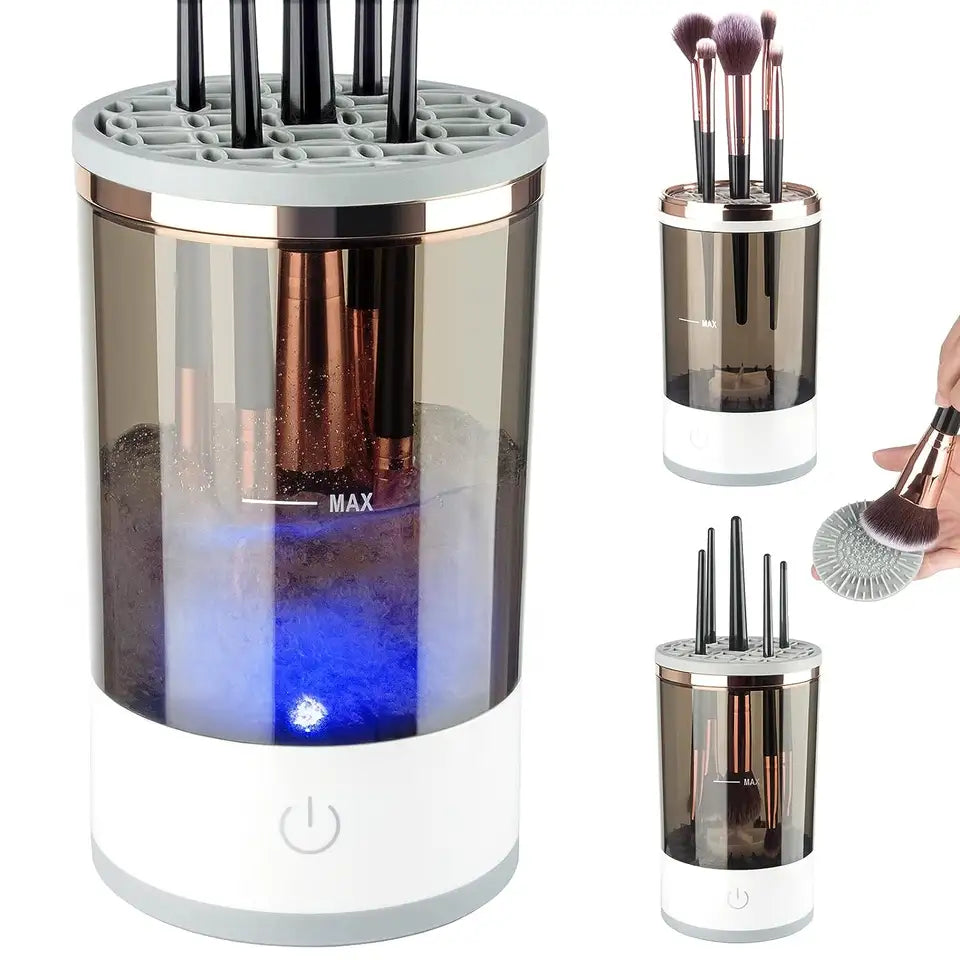 Nettoyeur automatique de pinceaux de maquillage électrique