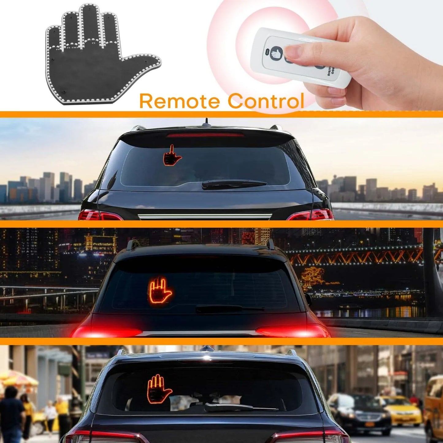 Geste de la main Lumière de voiture